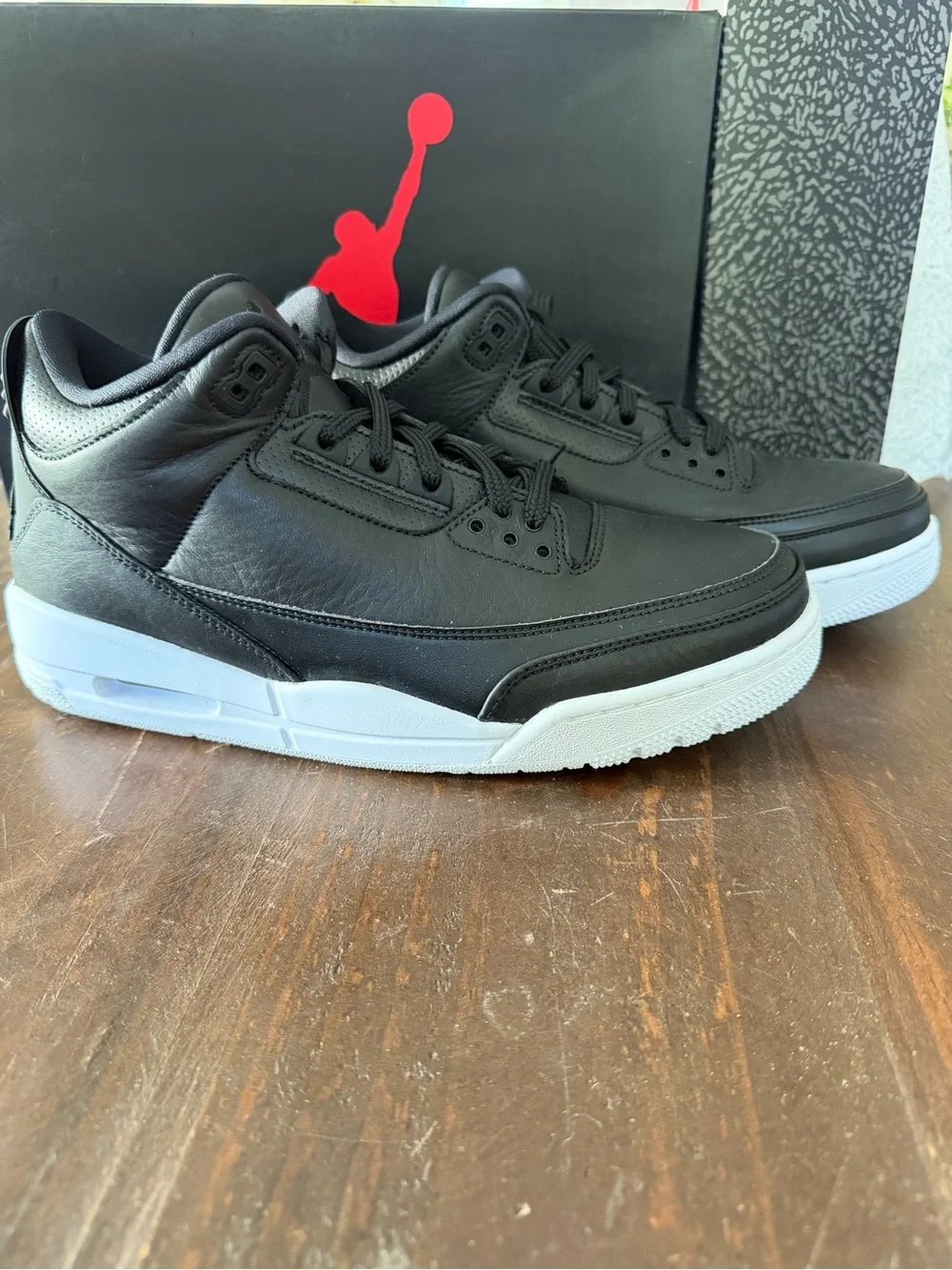 DeadStock Nike Air Jordan 3 “Cyber Monday” Black Leather Sneakers - 9.5M